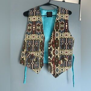 Vintage Cascade Colorful Patterned Vest